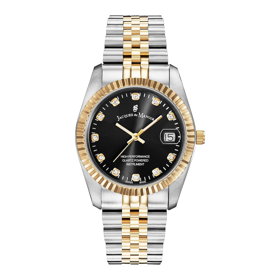 Jacques du Manoir Kobietyzegarek Jacques du Manoir Inspiration Gold złoto i srebrny - stal nierdzewna Akcesoria 1 ct Damski