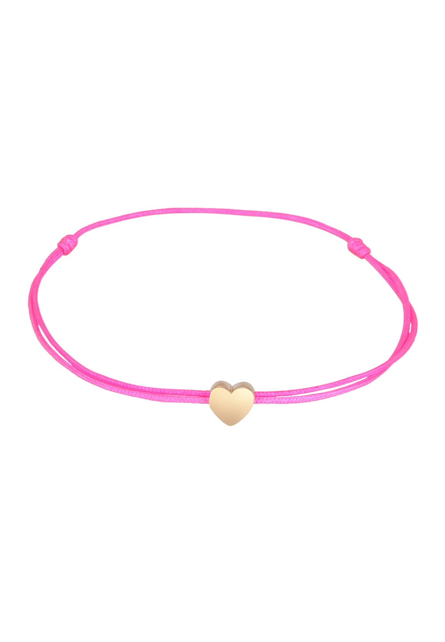 Elli Damski wisior serce Basic z nylonem niebieski w srebrze próby 925 Sterling Silver Bransoletki 1 ct