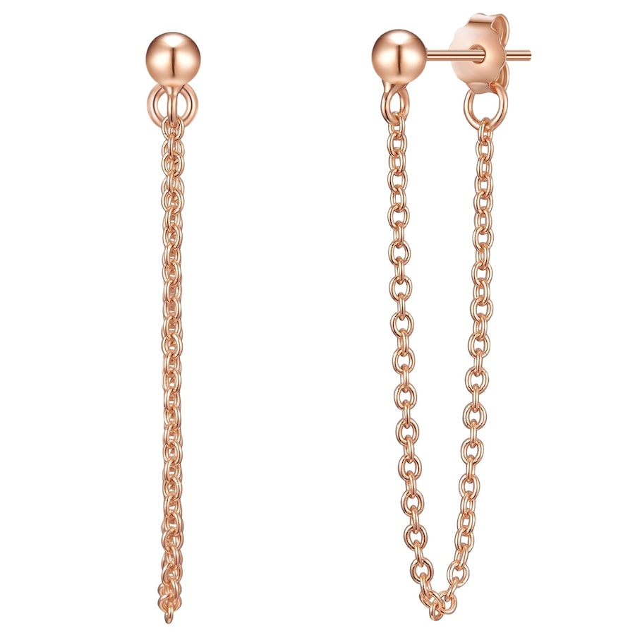 Glanzstücke München Kolczyki z Srebro wysokiej próby w Różowy złoty 1 ct Damski