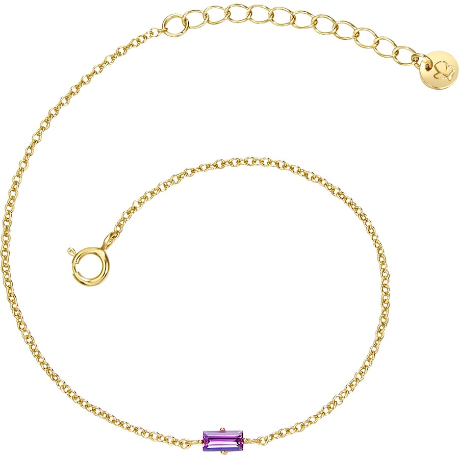 Glanzstücke München Srebrna bransoleta srebro wysokiej próby Cyrkonia różowe złoto Bransoletki 1 ct Damski