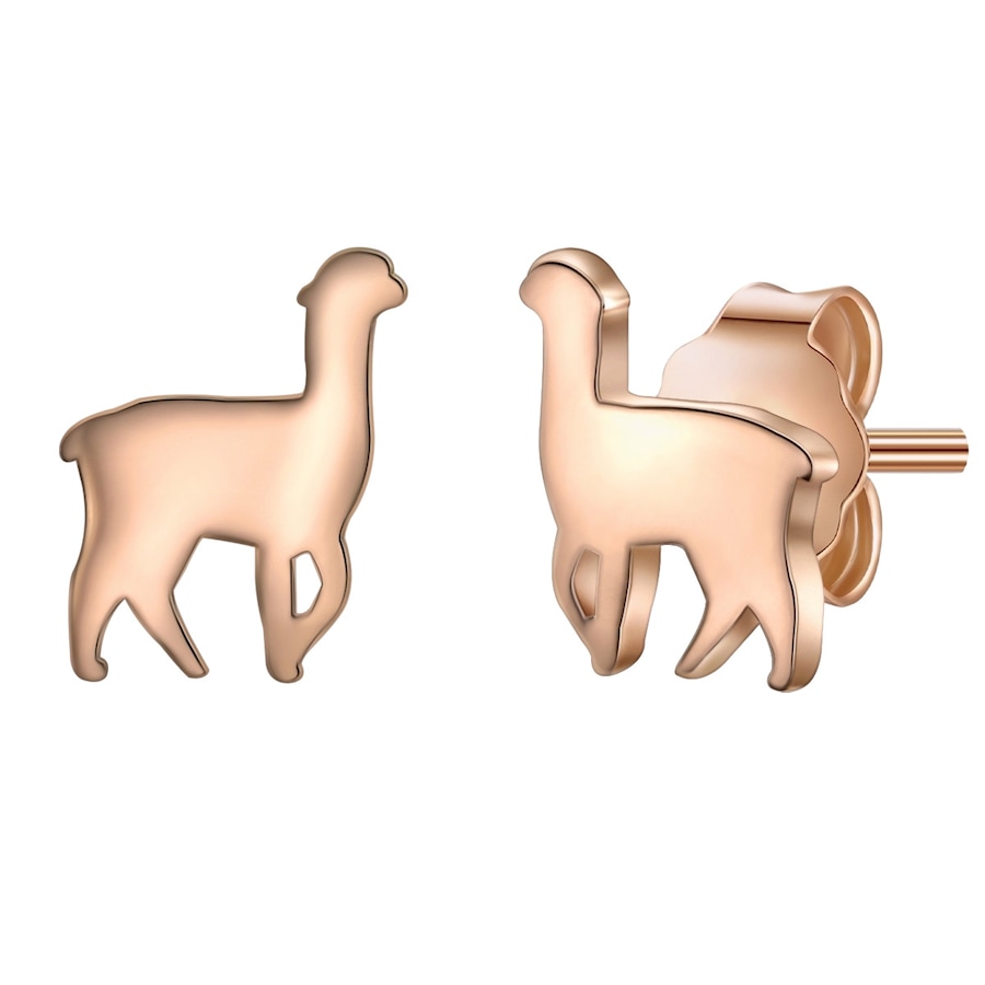 Glanzstücke München Srebrne kolczyki sztyfty Alpaka srebro wysokiej próby różowe złoto Kolczyki 1 ct Damski