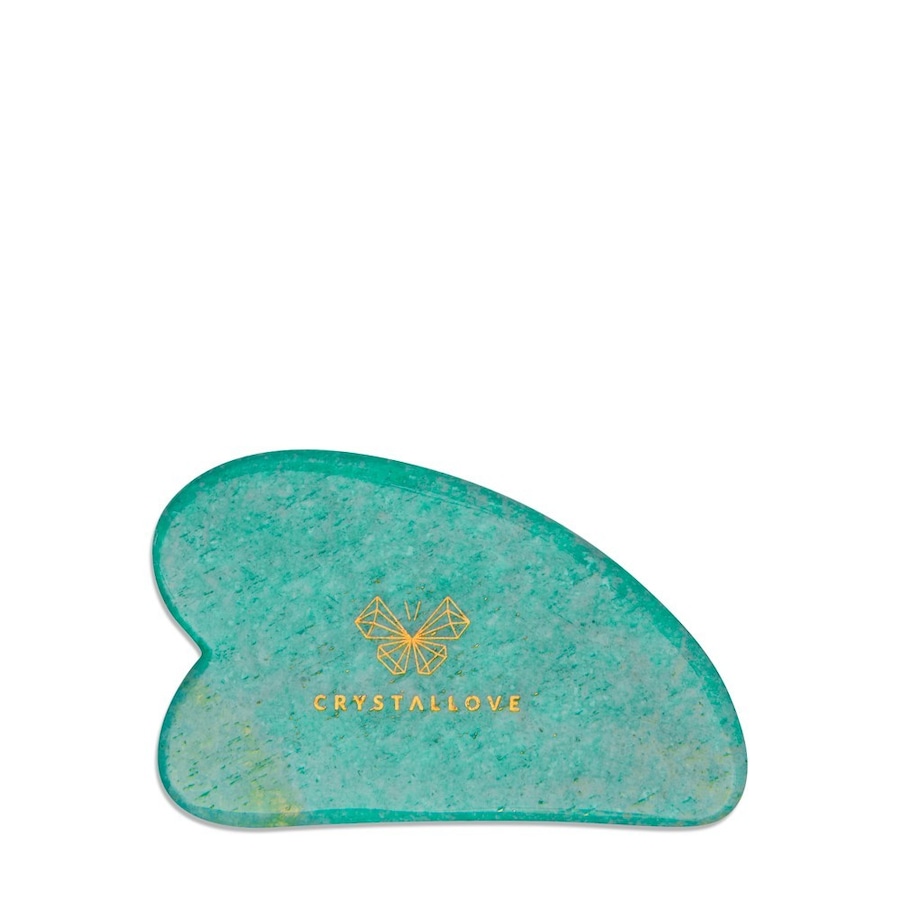 Crystallove Płytka do masażu twarzy gua sha z amazonitu Olejki eteryczne i do masażu 1 ct Damski