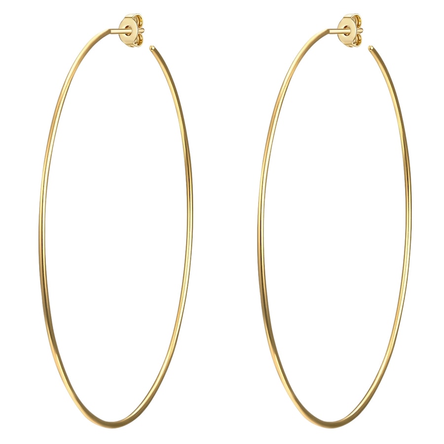 Glanzstücke München Srebrne kolczyki kreole srebro wysokiej próby żółte złoto Kolczyki koła 1 ct Damski