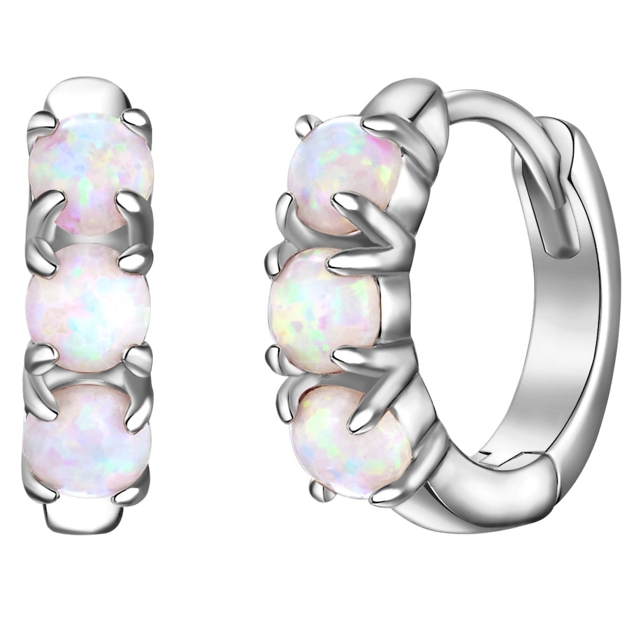 Glanzstücke München Kolczyki z Srebro wysokiej próby w Srebrny Kolczyki koła 1 ct Damski