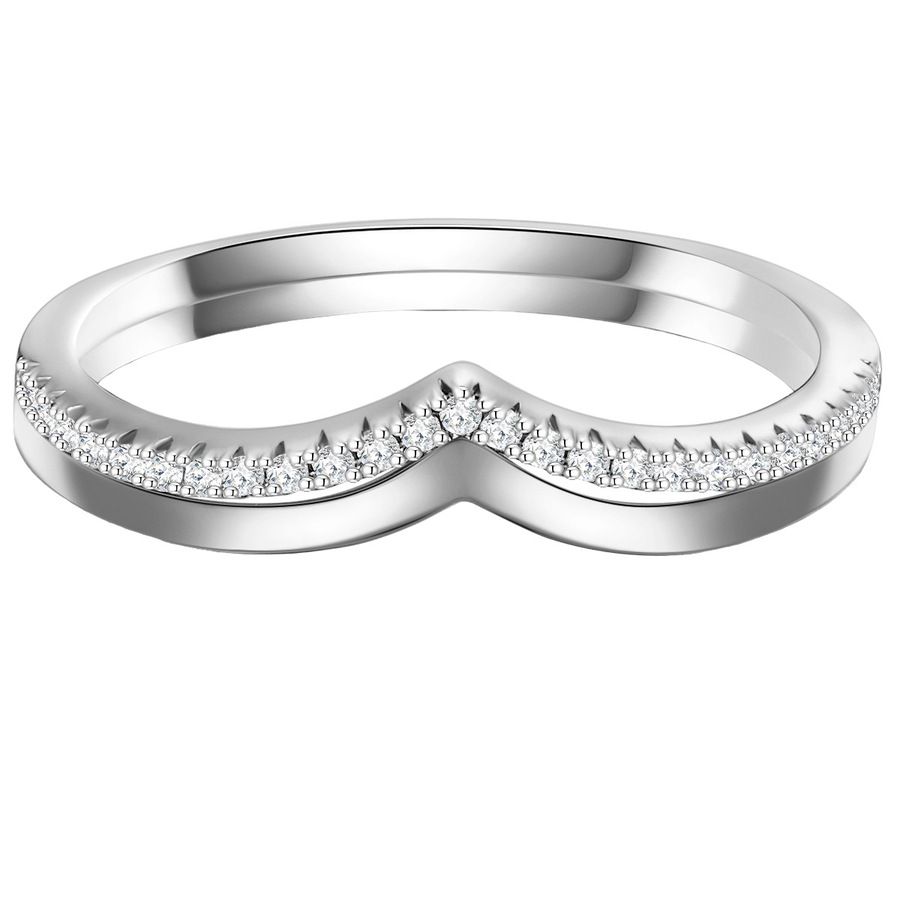 Glanzstücke München Srebrny pierścionek srebro wysokiej próby Cyrkonia srebrny Pierścionki 1 ct Damski