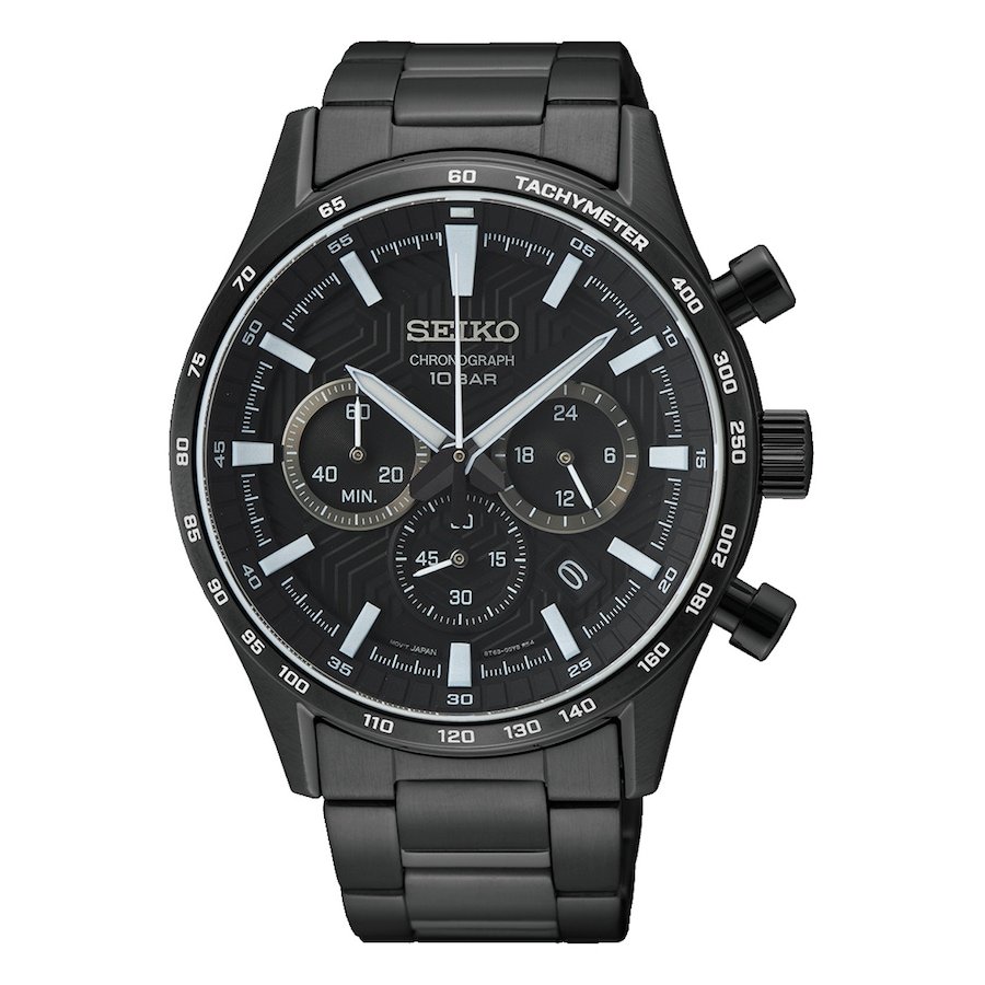 Seiko Mężczyźnizegarek Chronograph Zegarki męskie 1 ct Męskie