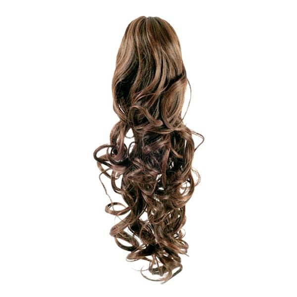 Fashiongirl Przedłużanie włosów Clip In Kucyk #6 Jasnobrązowy - Kręcone Klamry i spinki do włosów 1 ct