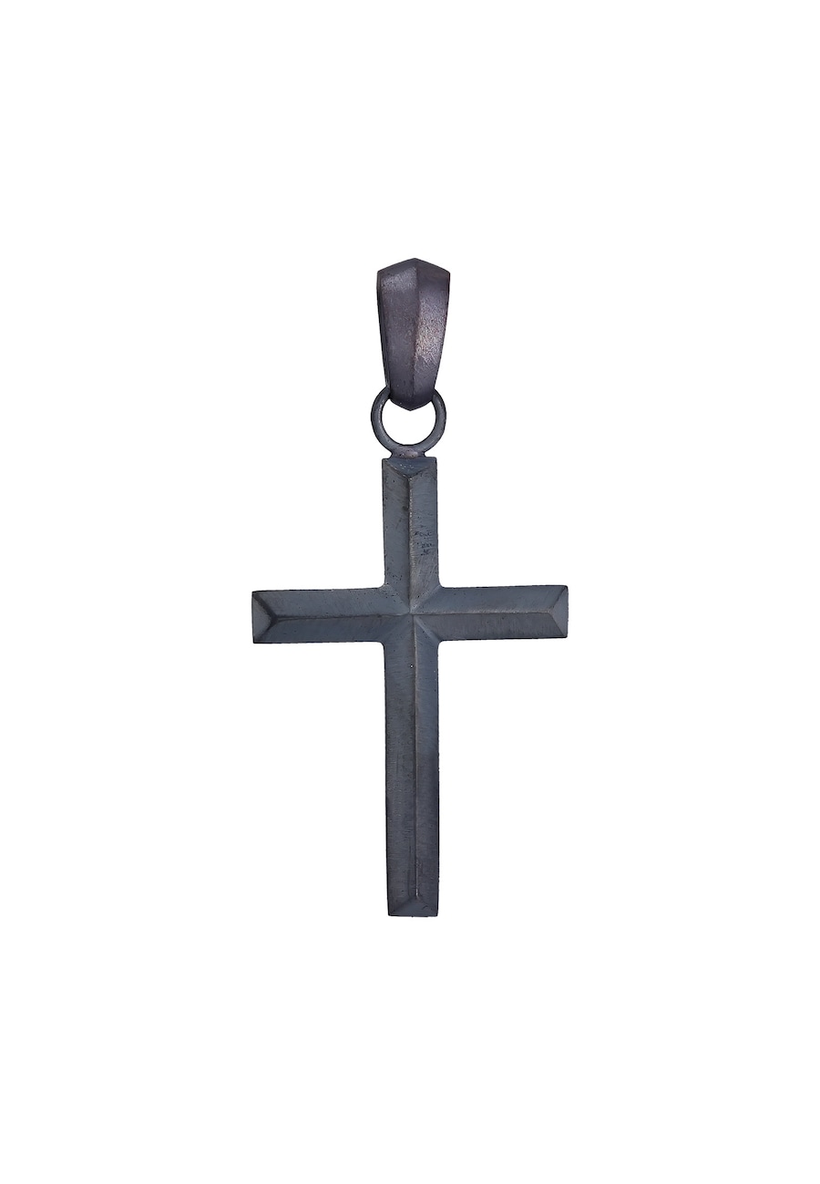 KUZZOI Męski wisior Krzyżyk Religia Basic ze srebra próby 925 Sterling Silver Biżuteria męska 1 ct Męskie