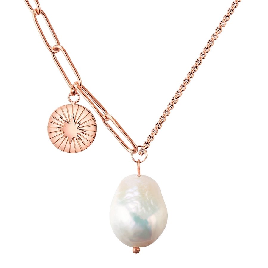 Valero Pearls Stal nierdzewna Perła hodowlana słodkowodna Naszyjniki 1 ct Damski