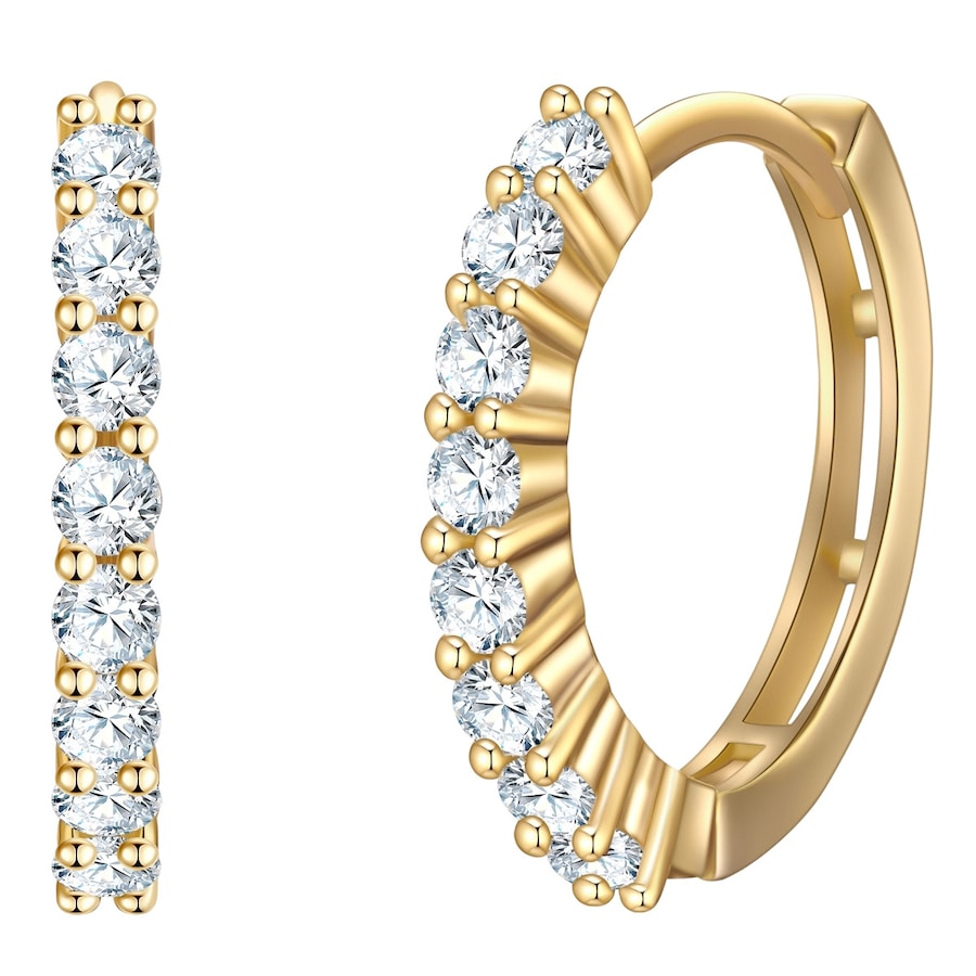 Rafaela Donata Kolczyki z Srebro wysokiej próby w Żółte złoto Kolczyki koła 1 ct Damski