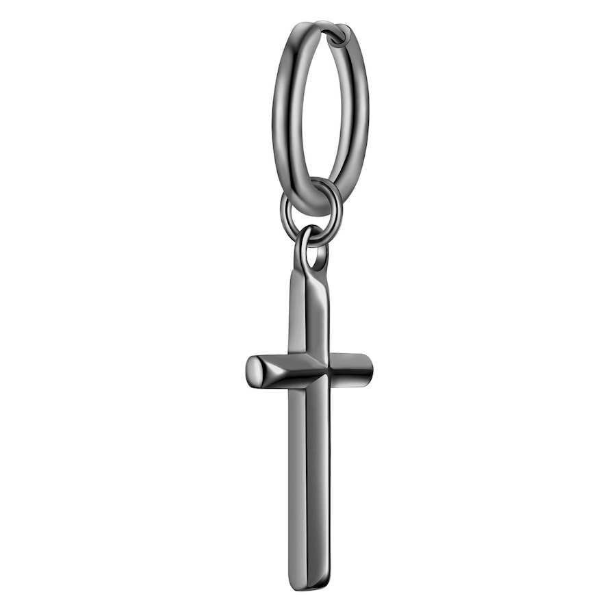 True Rebels Kolczyki Krzyżyk Stal nierdzewna Spiżowy Kolczyki koła 1 ct Męskie