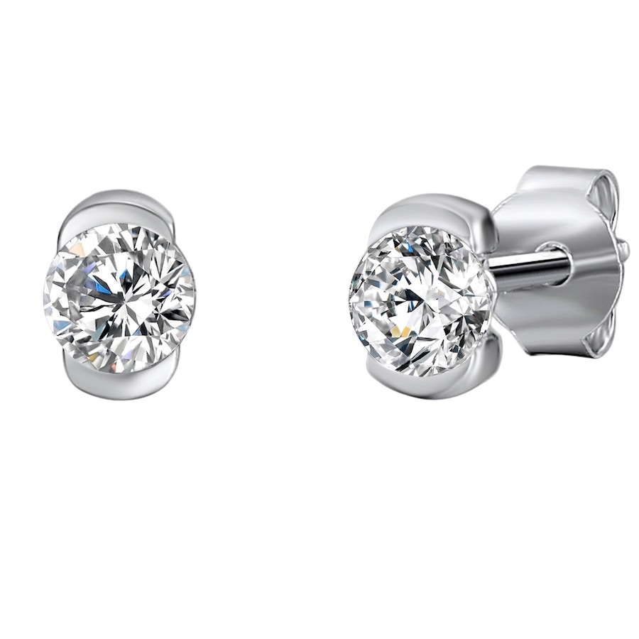 Trilani Srebrne kolczyki sztyfty srebro wysokiej próby Cyrkonia srebrny Kolczyki 1 ct Damski