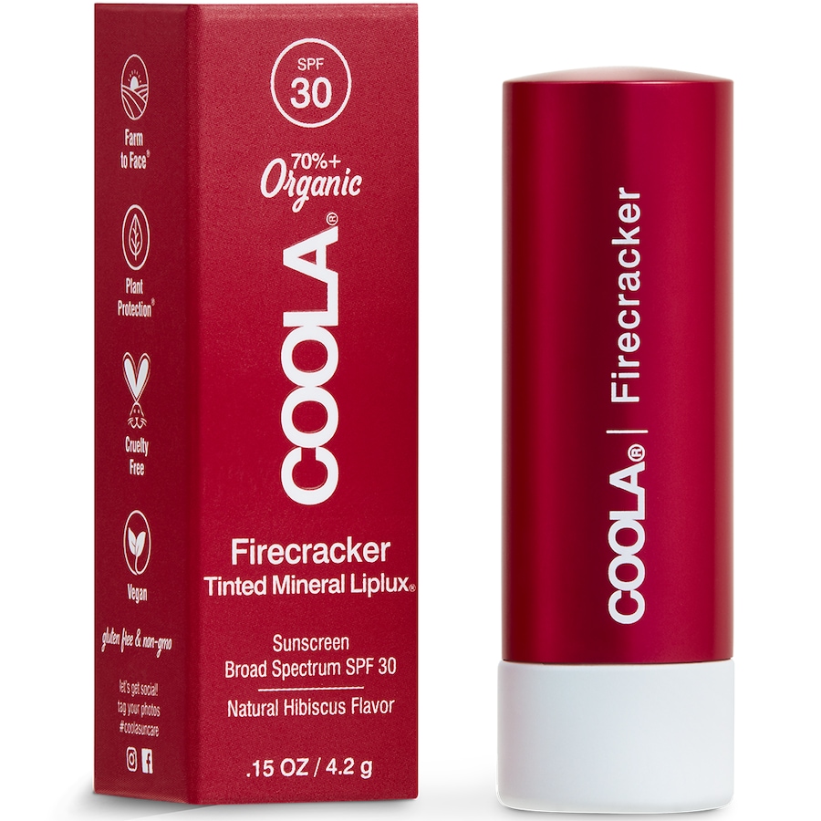 Coola Minerały Sunscreen SPF 30 Mineral Liplux Tinted Lip Balm Balsamy do ust 4,4 ml Firecracker
