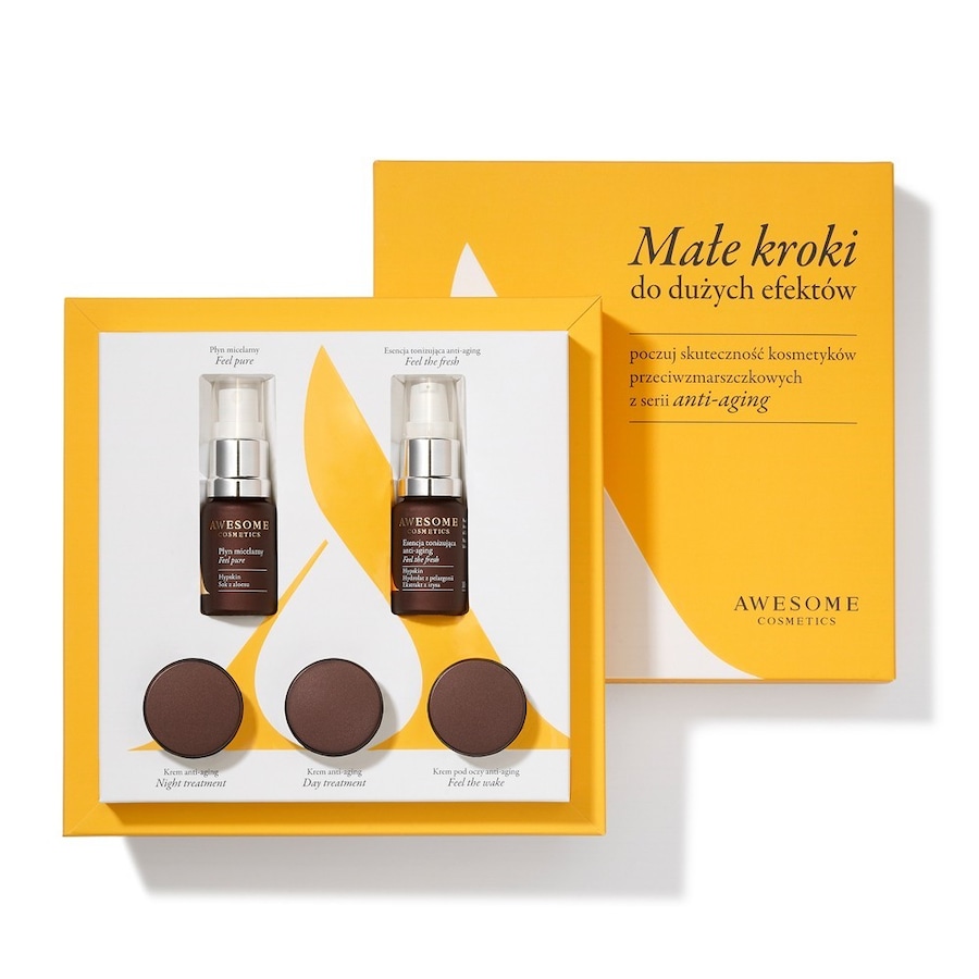 Awesome Cosmetics Zestaw mini produktów “Małe kroki do DUŻYCH efektów” Kremy przeciwzmarszczkowe 1 ct