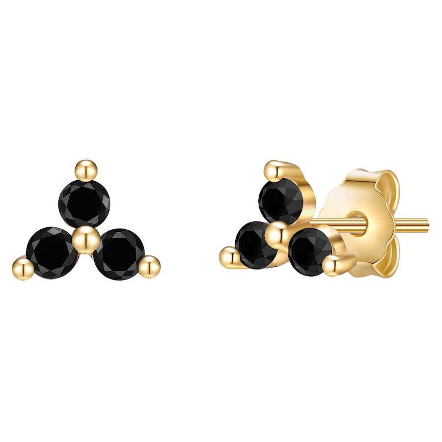 Glanzstücke München Kolczyki z Srebro wysokiej próby w Żółte złoto 1 ct Damski