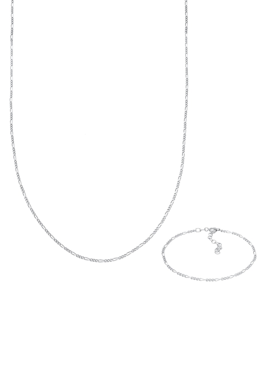 Elli Damski zestaw Figaro Basic z 925 funtów szterlingów srebrnych Zestawy 1 ct