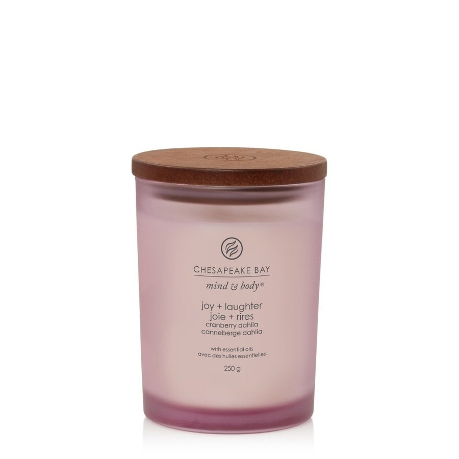 Chesapeake Bay ŚWIECA DUŻA Z 3 KNOTAMI JOY & LAUGHTER (CRANBERRY DAHLIA) Świeczki 250 g