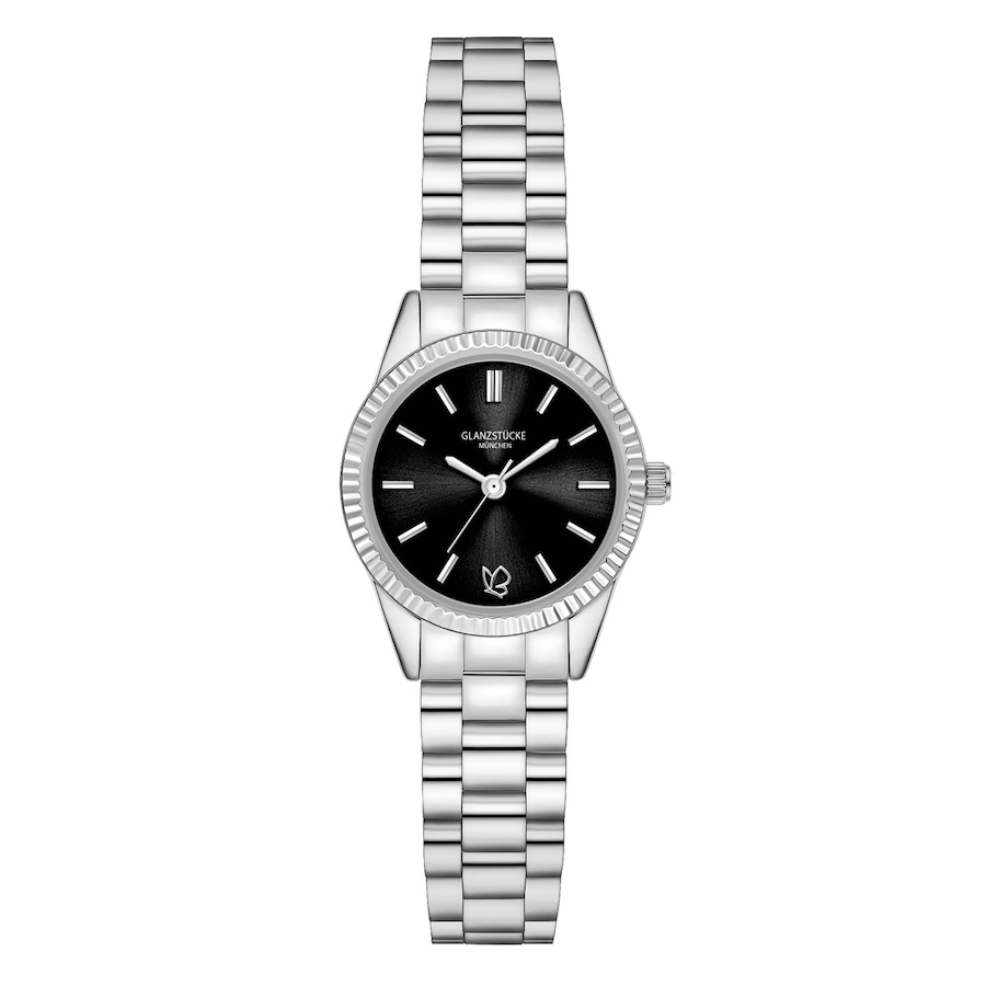 Glanzstücke München Zegarek na reke ze stali nierdzewnej w kolorze srebrnym Zegarki damskie 1 ct Damski