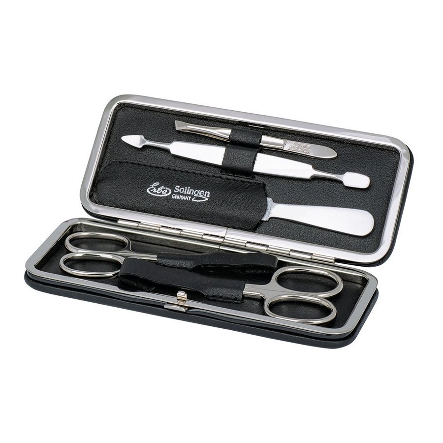 ERBE Manicure Clip-Top Case Range "Siena", black, 5 pcs. Kuferki do makijażu 1 ct 1 szt.