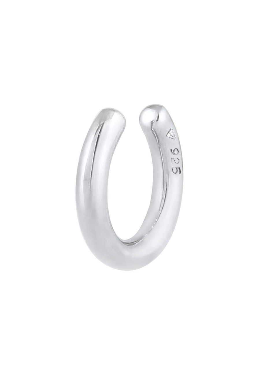 Elli Panie Earcuff Single Basic Look in 925 Sterling Silver Plated. Nausznice 1 ct Damski