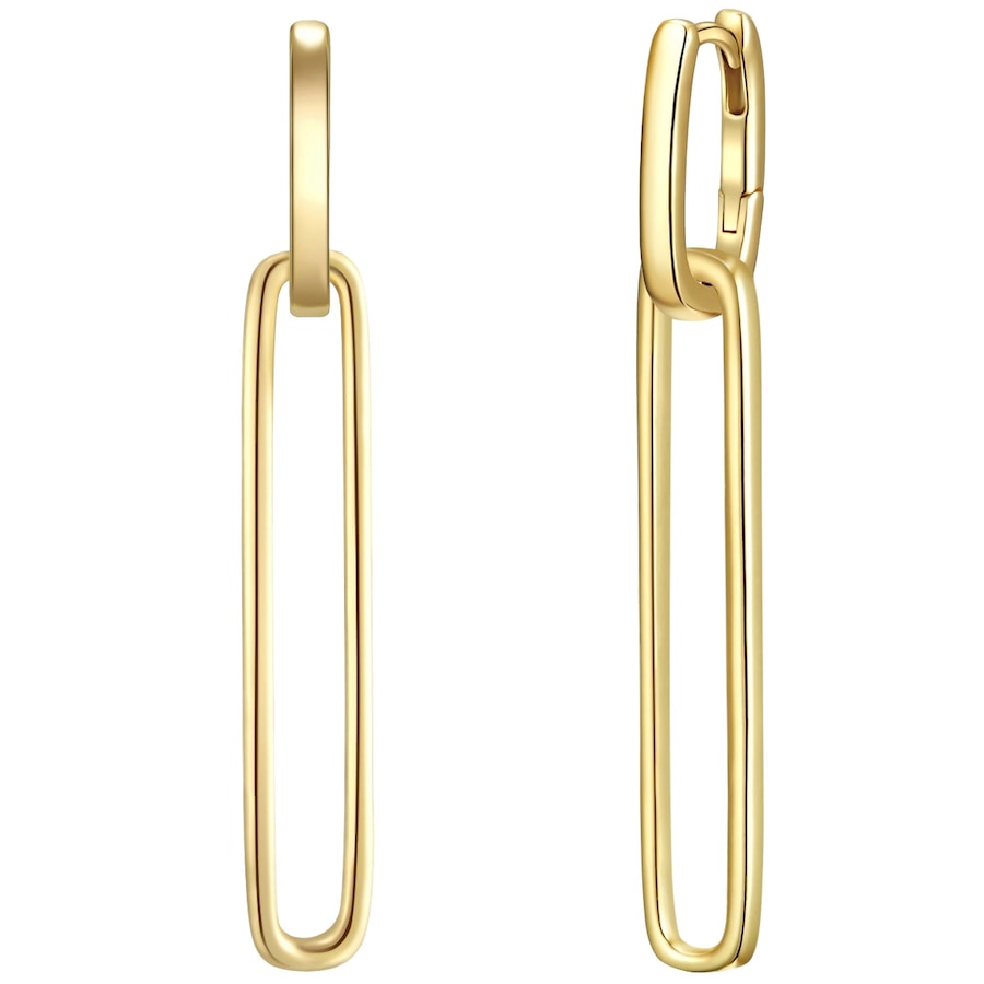 Glanzstücke München Kolczyki z Srebro wysokiej próby w Żółte złoto Kolczyki koła 1 ct Damski