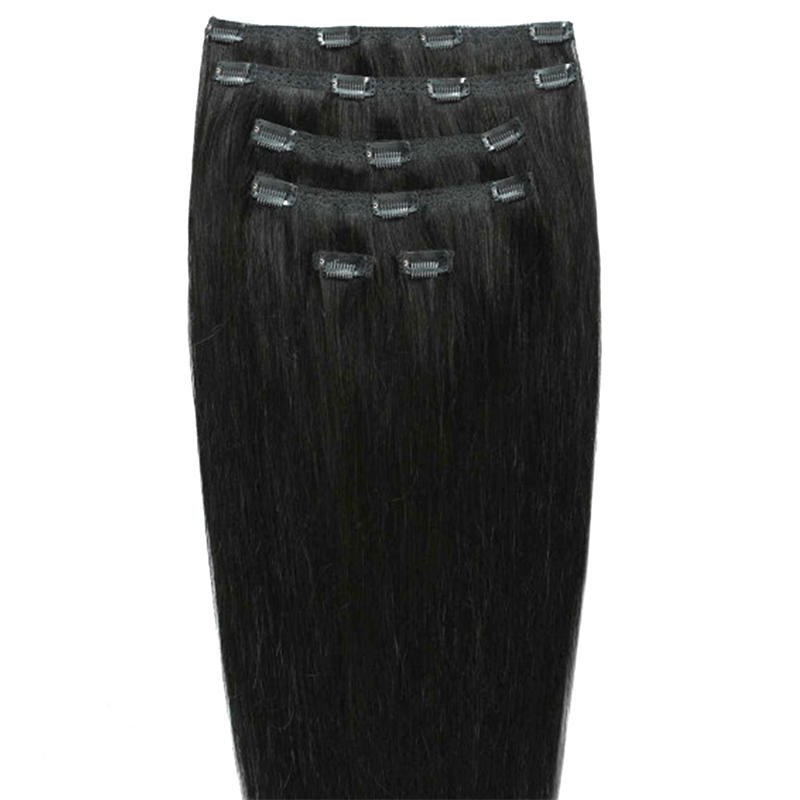 Gold24 Gold24 Przedłużenie włosów Clip-in #4 Brązowy - 60 cm Przedłużanie włosów 1 ct Czarny