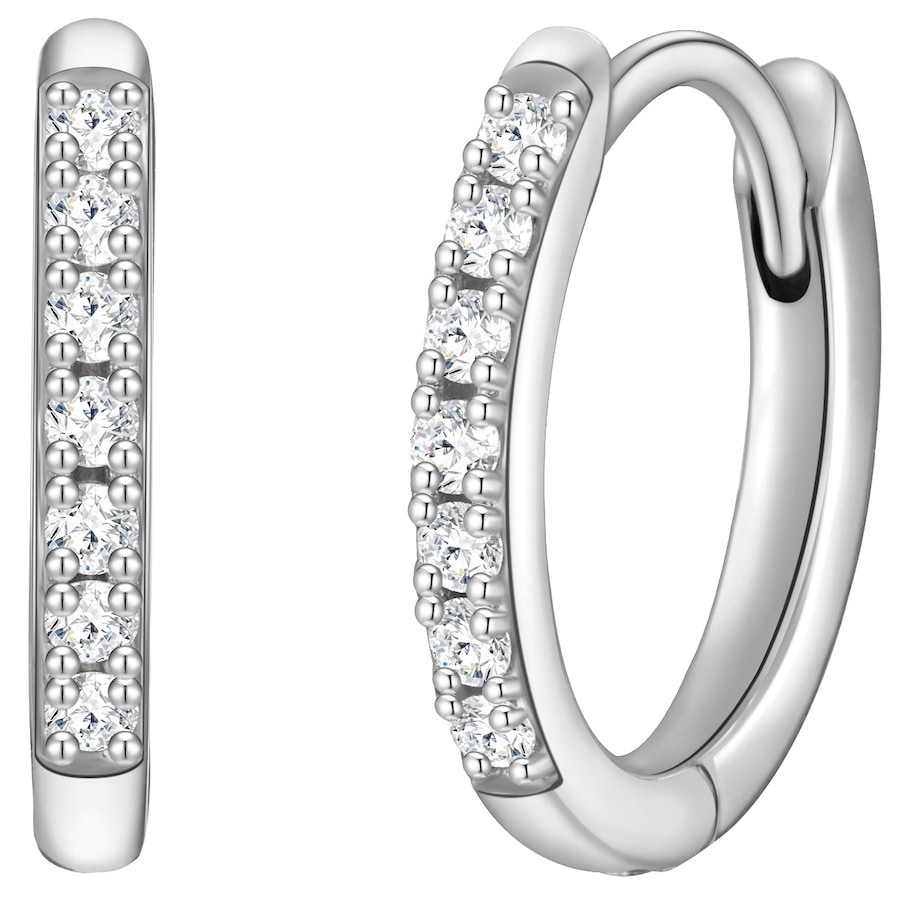 Glanzstücke München Kolczyki z Srebro wysokiej próby w Srebrny Kolczyki koła 1 ct Damski