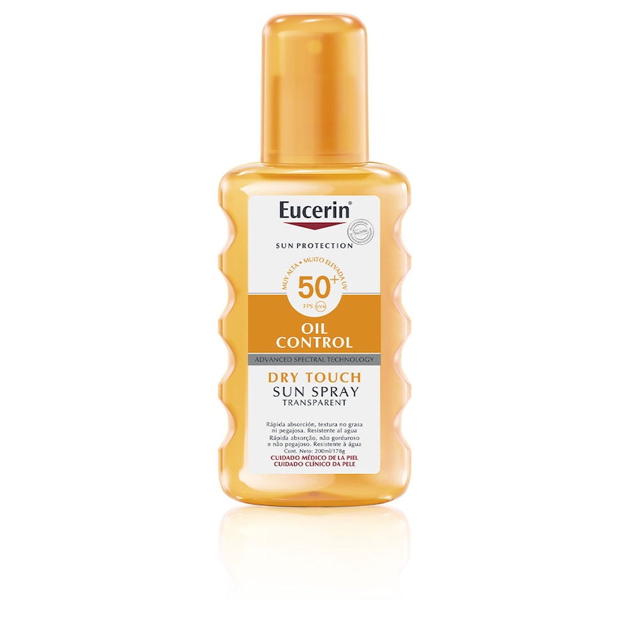 Eucerin OCHRONA PRZED SŁOŃCEM, suchy w dotyku, przezroczysty spray SPF50+ Ochrona przeciwsłoneczna 200 ml