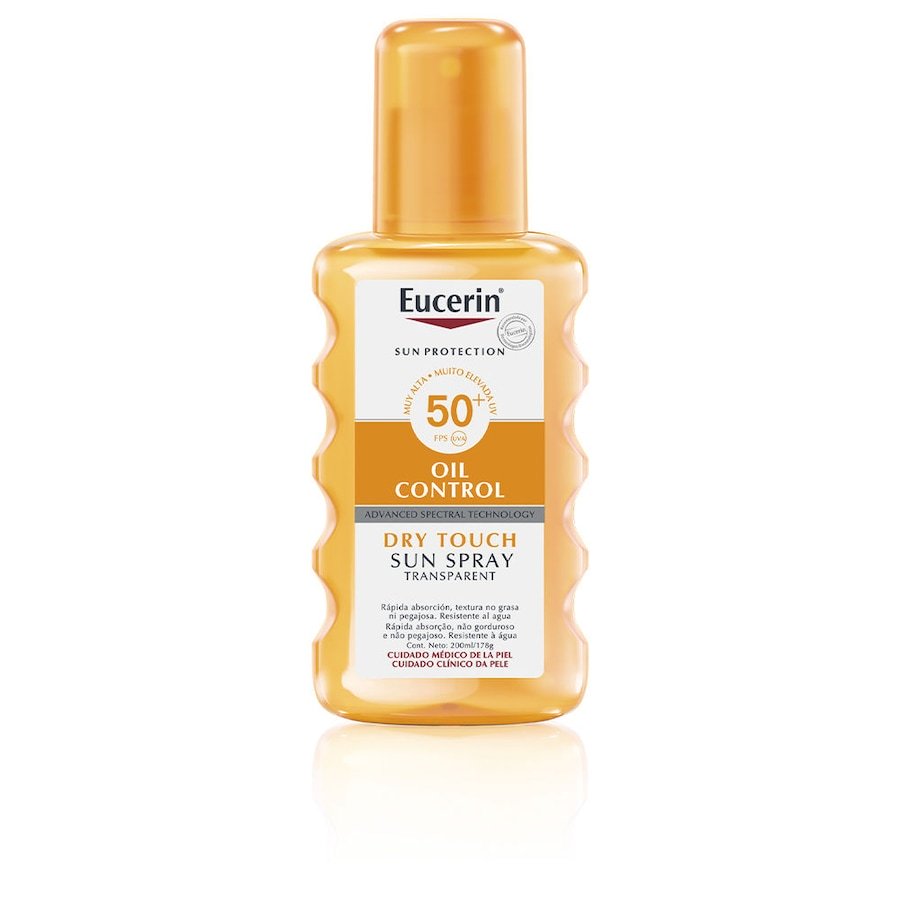 Eucerin OCHRONA PRZED SŁOŃCEM, suchy w dotyku, przezroczysty spray SPF50+ Ochrona przeciwsłoneczna 200 ml