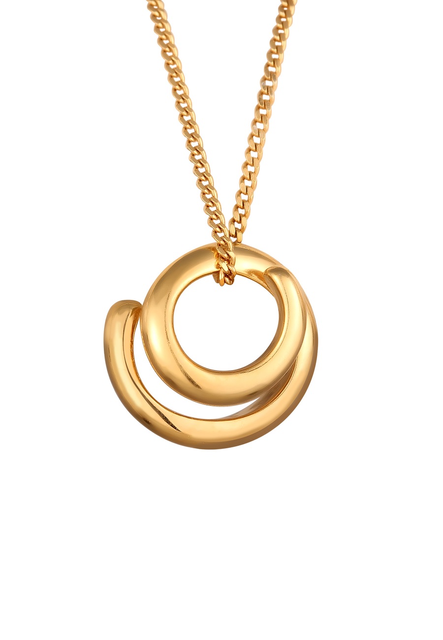 Elli Damski wisiorek w kształcie spirali z grubego srebra próby 925 Naszyjniki 1 ct