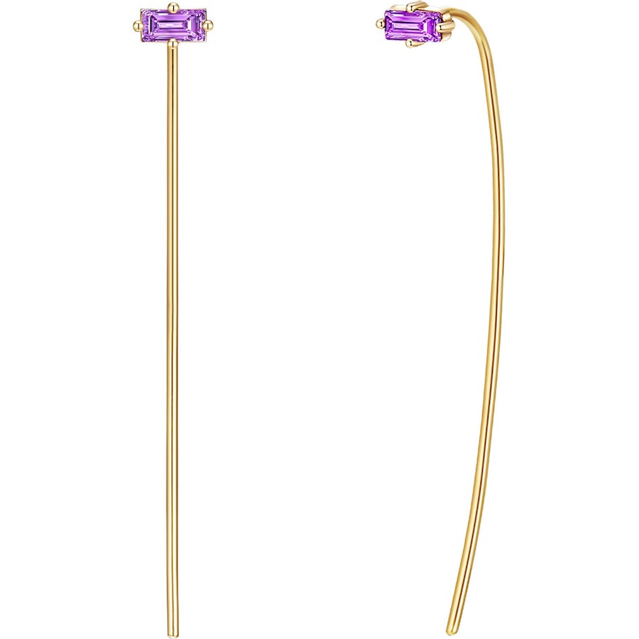 Glanzstücke München Kolczyki wiszące srebrne srebro wysokiej próby Cyrkonia różowe złoto 1 ct Damski