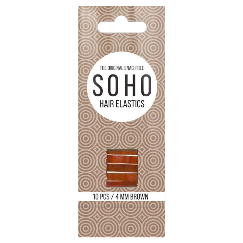 SOHO Gumki do włosów bez zaczepów 10 ct Brązowy