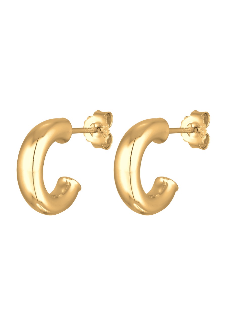 Elli Damskie kolczyki kreole ze srebra próby 925 Sterling Silver Kolczyki 1 ct