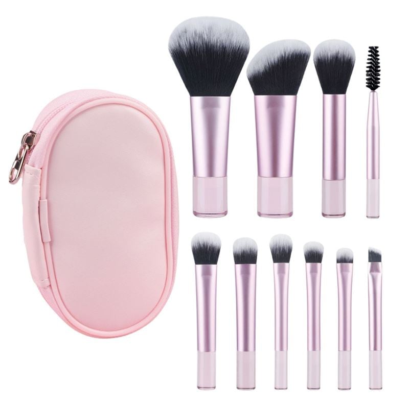 Technique Pro 10 Pieces Petite Pink Travel Set Zestawy pędzli do makijażu 10 ct