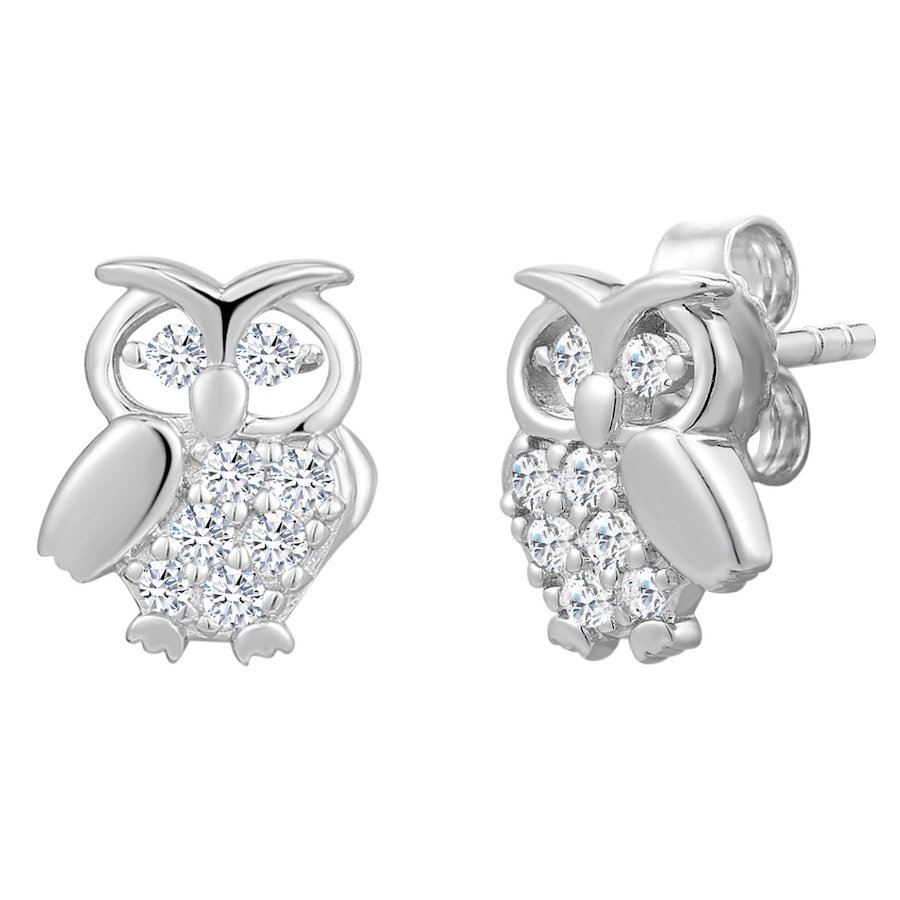 Rafaela Donata Kolczyki Sowa z Srebro wysokiej próby w Srebrny 1 ct Damski