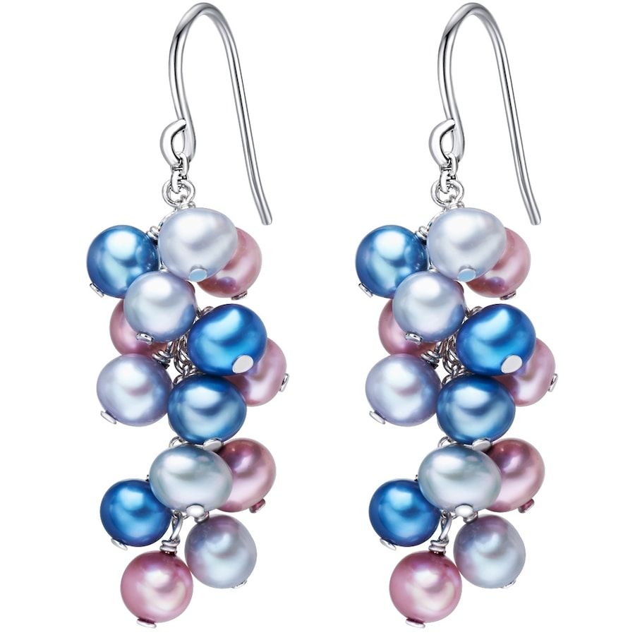 Valero Pearls Kolczyki wiszące z perłą srebro wysokiej próby Perła hodowlana słodkowodna srebrny 1 ct Damski