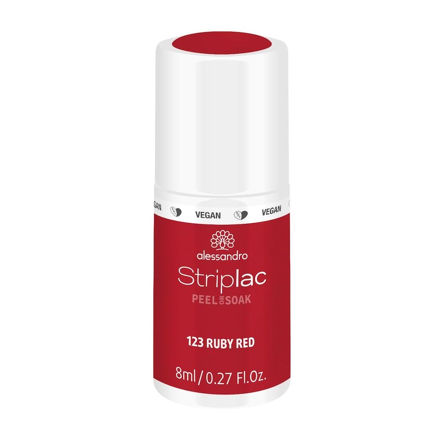 Alessandro Striplac STRIPLAC PEEL OR SOAK - VEGE Lakiery do paznokci 8 ml 123 - RUBY RED