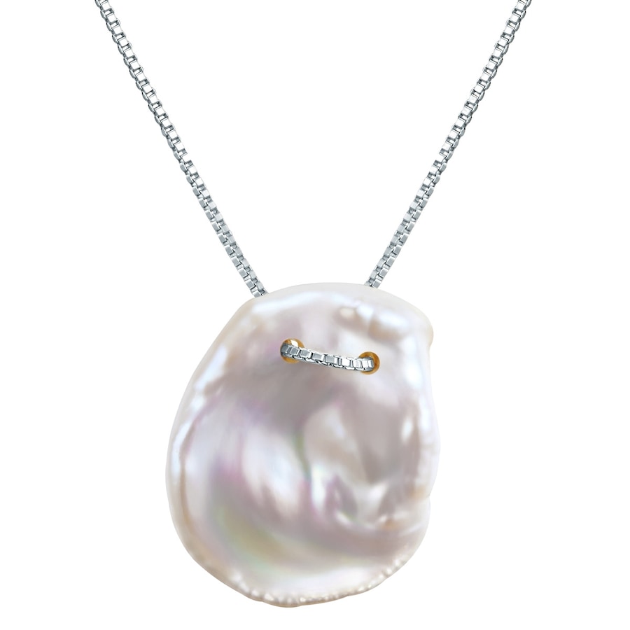 Valero Pearls Naszyjnik srebrny srebro wysokiej próby Perła hodowlana słodkowodna srebrny Naszyjniki 1 ct Damski