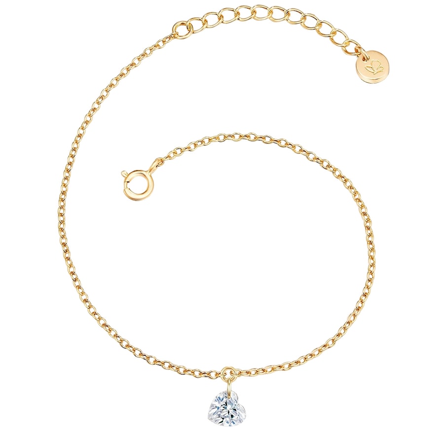 Glanzstücke München Srebrna bransoleta Serce srebro wysokiej próby Topaz żółte złoto Bransoletki 1 ct Damski
