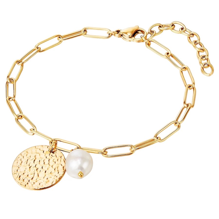 Valero Pearls Stal nierdzewna Perła hodowlana słodkowodna Bransoletki 1 ct Damski