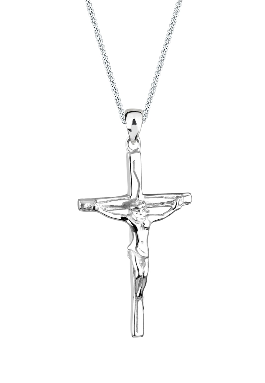 Elli Damski wisior Krzyż Wiara Religia Klasyka w srebro 925 Sterling Silver Naszyjniki 1 ct