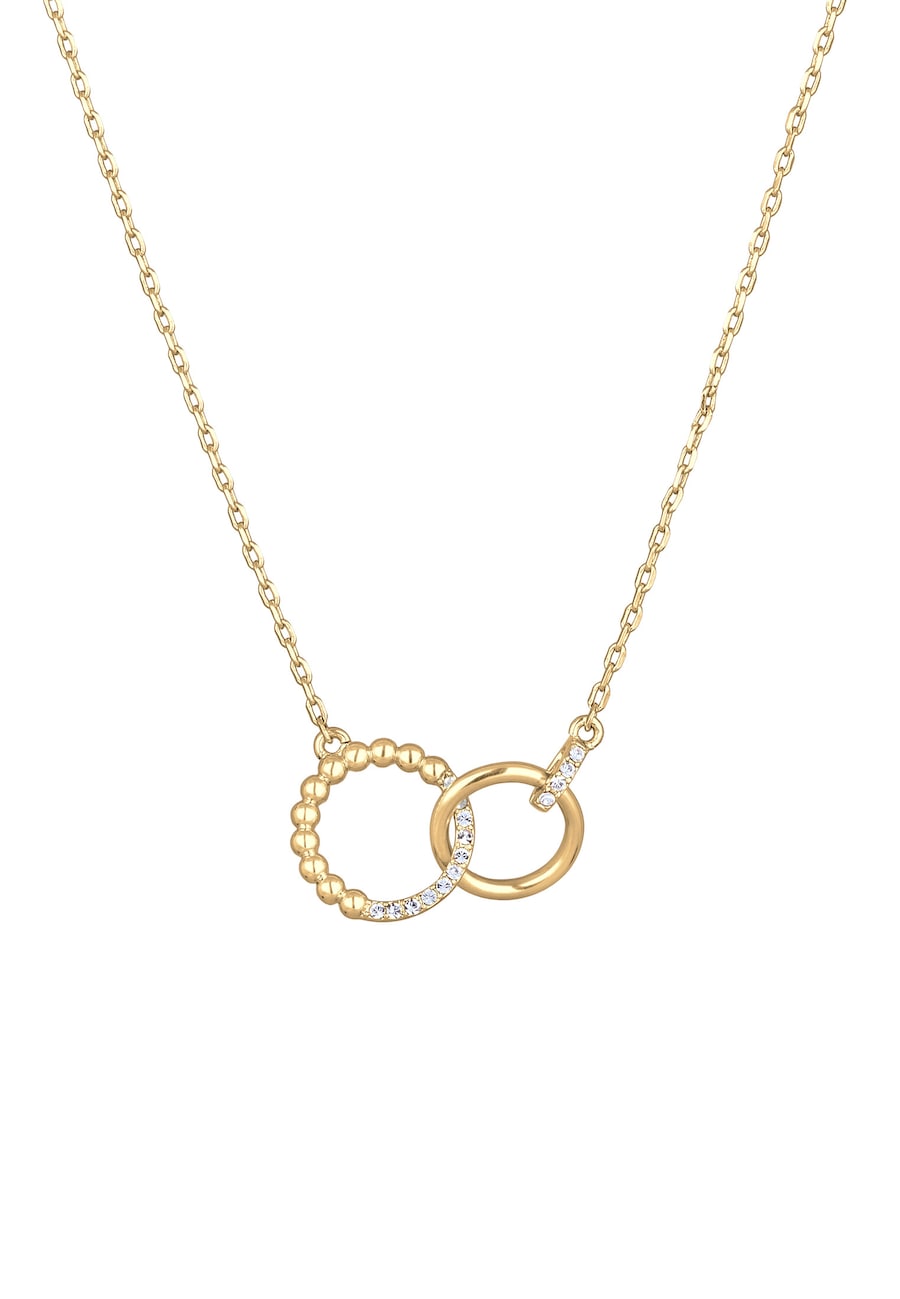 Elli Damskie pierścionki z wisiorkami Elegancka kula przeplatana srebrnymi kryształkami Naszyjniki 1 ct