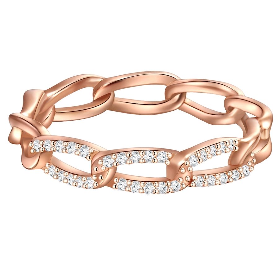 Glanzstücke München Srebrny pierścionek srebro wysokiej próby Cyrkonia różowe złoto Pierścionki 1 ct Damski