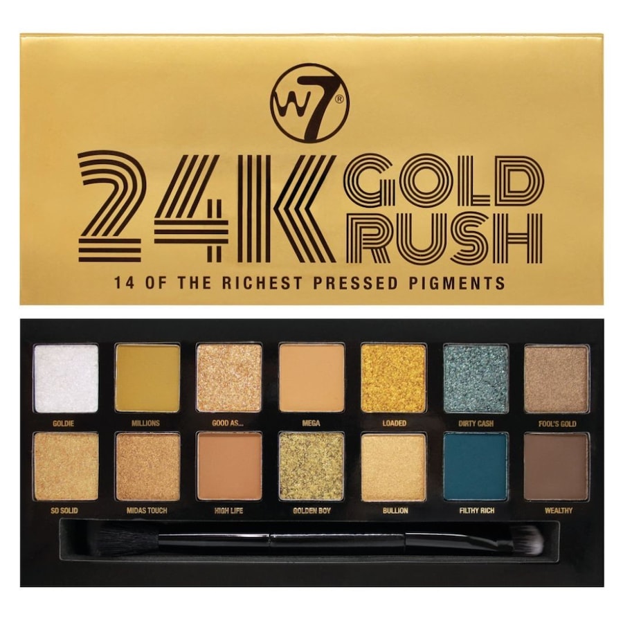W7 24K GOLD RUSH paleta prasowanych pigmentów Cienie do powiek 11,2 g 11.2 g