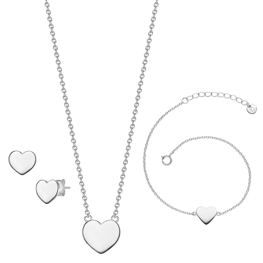 Glanzstücke München Komplet (bransoletka+łańcuszek+kolczyki) z Srebro wysokiej próby w Srebrny Zestawy 1 ct Damski