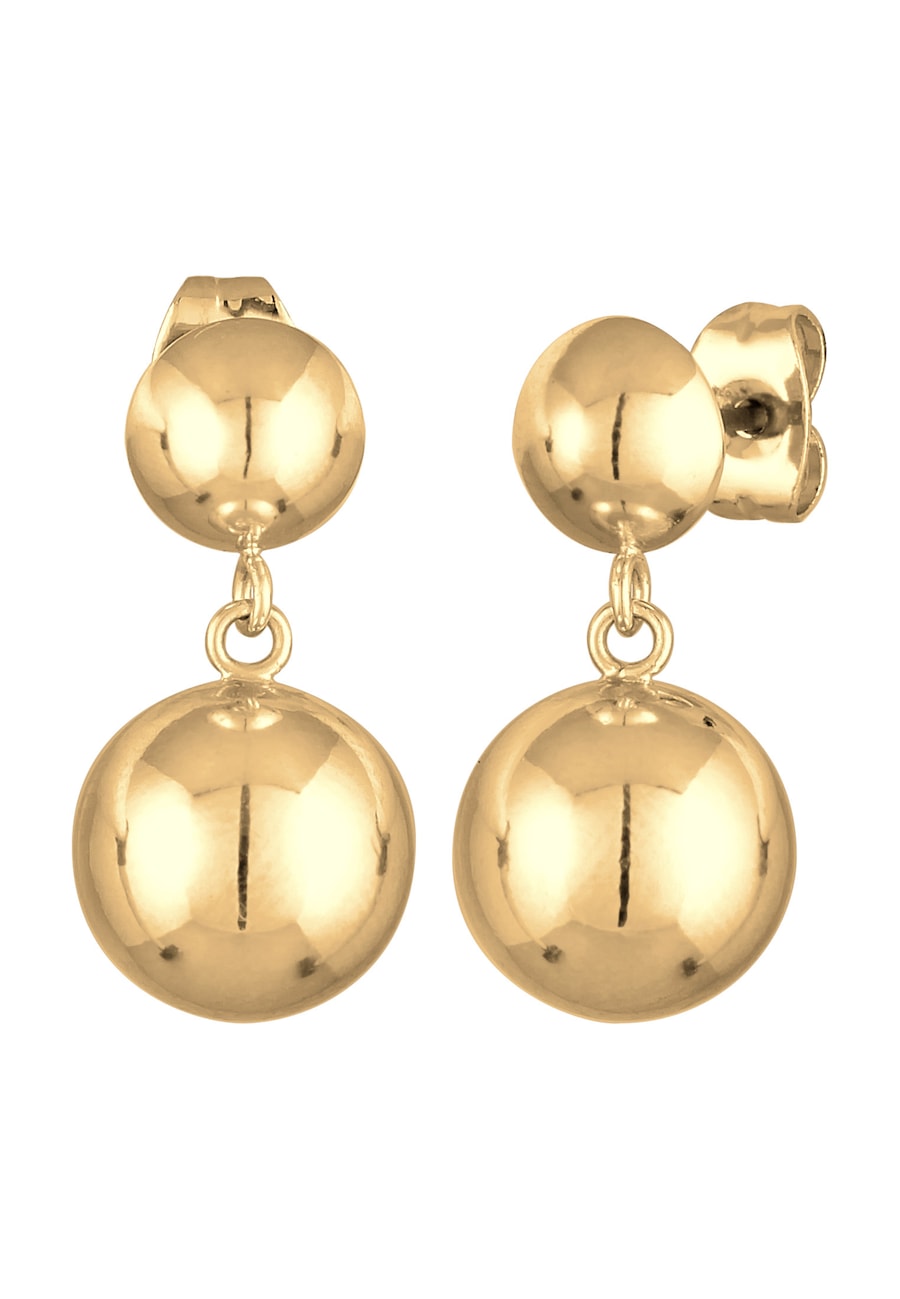 Elli Damskie kolczyki kulki okrągłe Geo Trend Kolor srebrny Kolczyki 1 ct