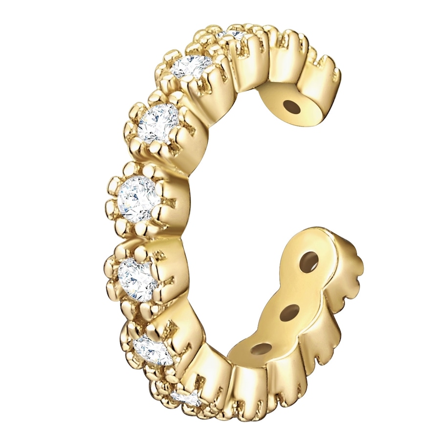 Glanzstücke München Srebrne klamry na ucho srebro wysokiej próby Cyrkonia żółte złoto Nausznice 1 ct Damski