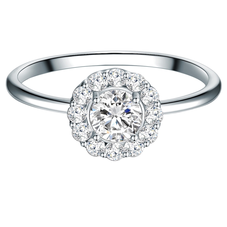 Trilani Srebrny pierścionek srebro wysokiej próby Cyrkonia srebrny Pierścionki 1 ct Damski