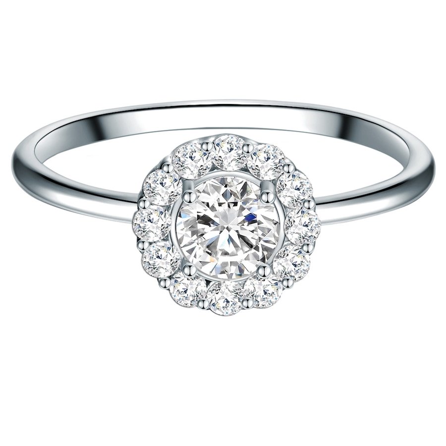 Trilani Srebrny pierścionek srebro wysokiej próby Cyrkonia srebrny Pierścionki 1 ct Damski