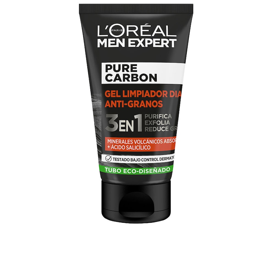 L´Oréal Men Expert MEN EXPERT żel oczyszczający przeciw wypryskom z czystym węglem 3w1 Oczyszczanie twarzy 100 ml Męskie